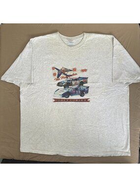 Vintage 90s Dirt Track Racing T-Shirt Off Road Rally Cars Grunge Streetwear 3XL